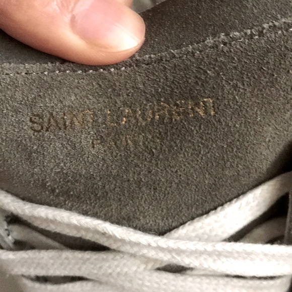Saint Laurent Grey Suede High Top Sneakers SL/02H - Picture 14 of 14